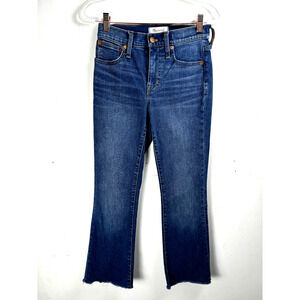 Madewell Women's Preppy Hipster Cropped Flare Cali Demi Boot Blue Jeans 23